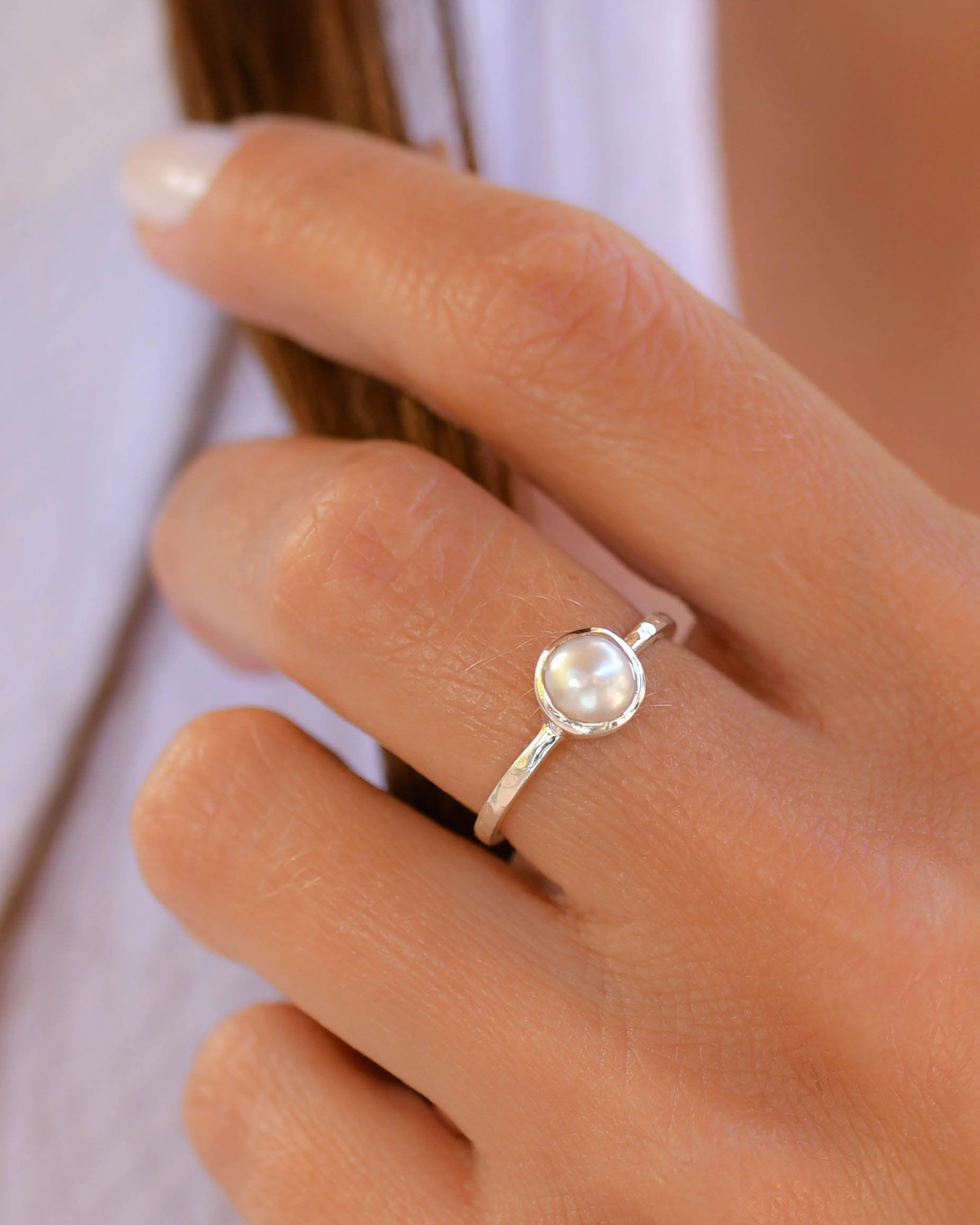 Pearl Ring ~  Sterling Silver 925 ~ MR242