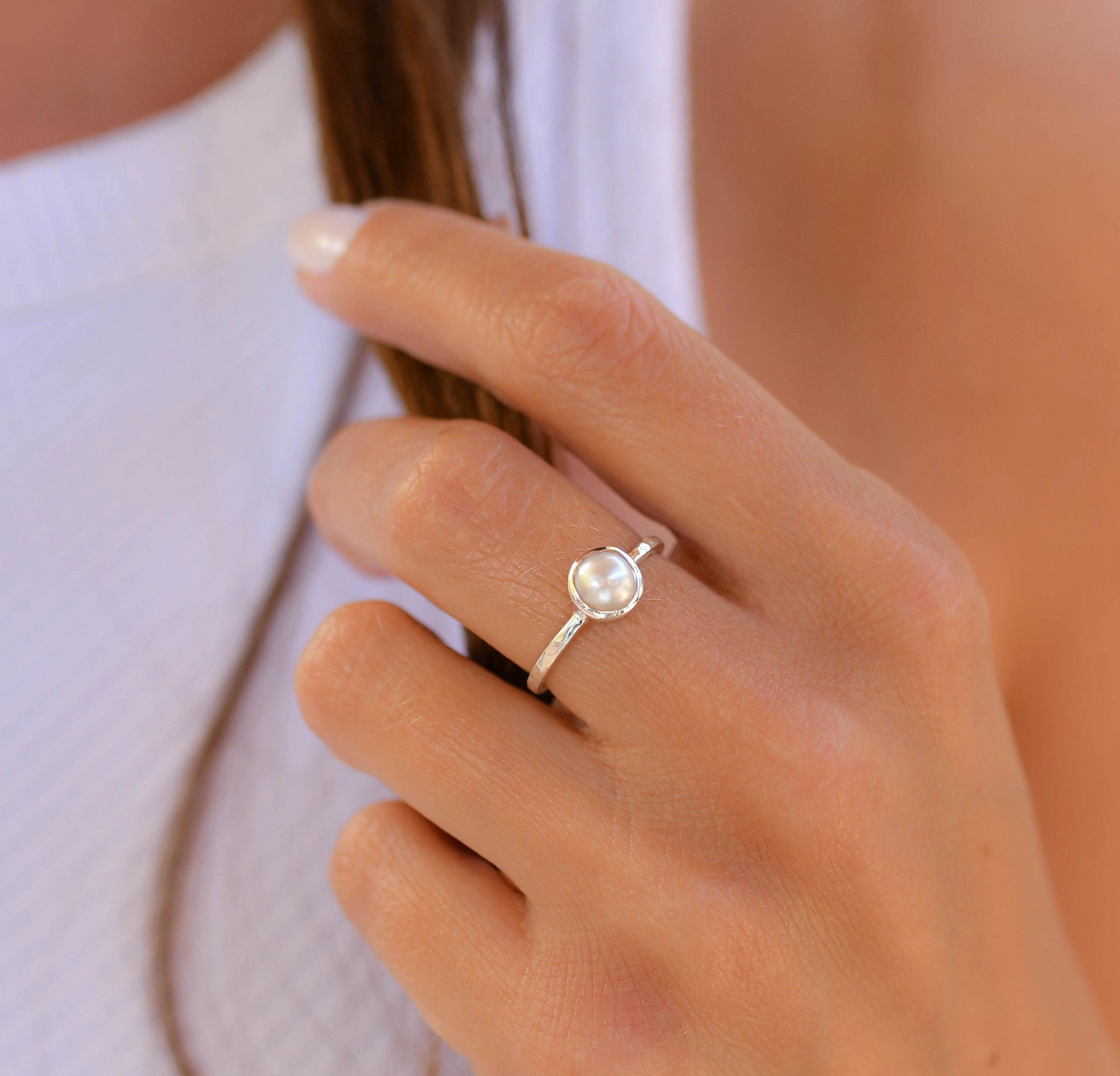 Pearl Ring ~  Sterling Silver 925 ~ MR242