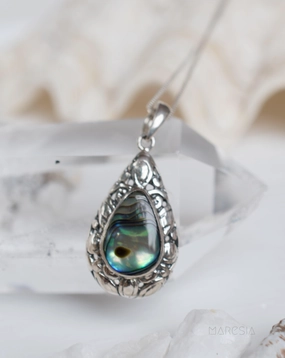 Pendant ~ Abalone, Mother of Pearl or Coral ~ Sterling Silver 925 ~SMP012