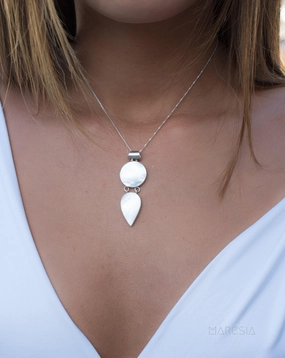 Pendant ~ Abalone or Mother of Pearl ~ Sterling Silver 925 ~SMP007