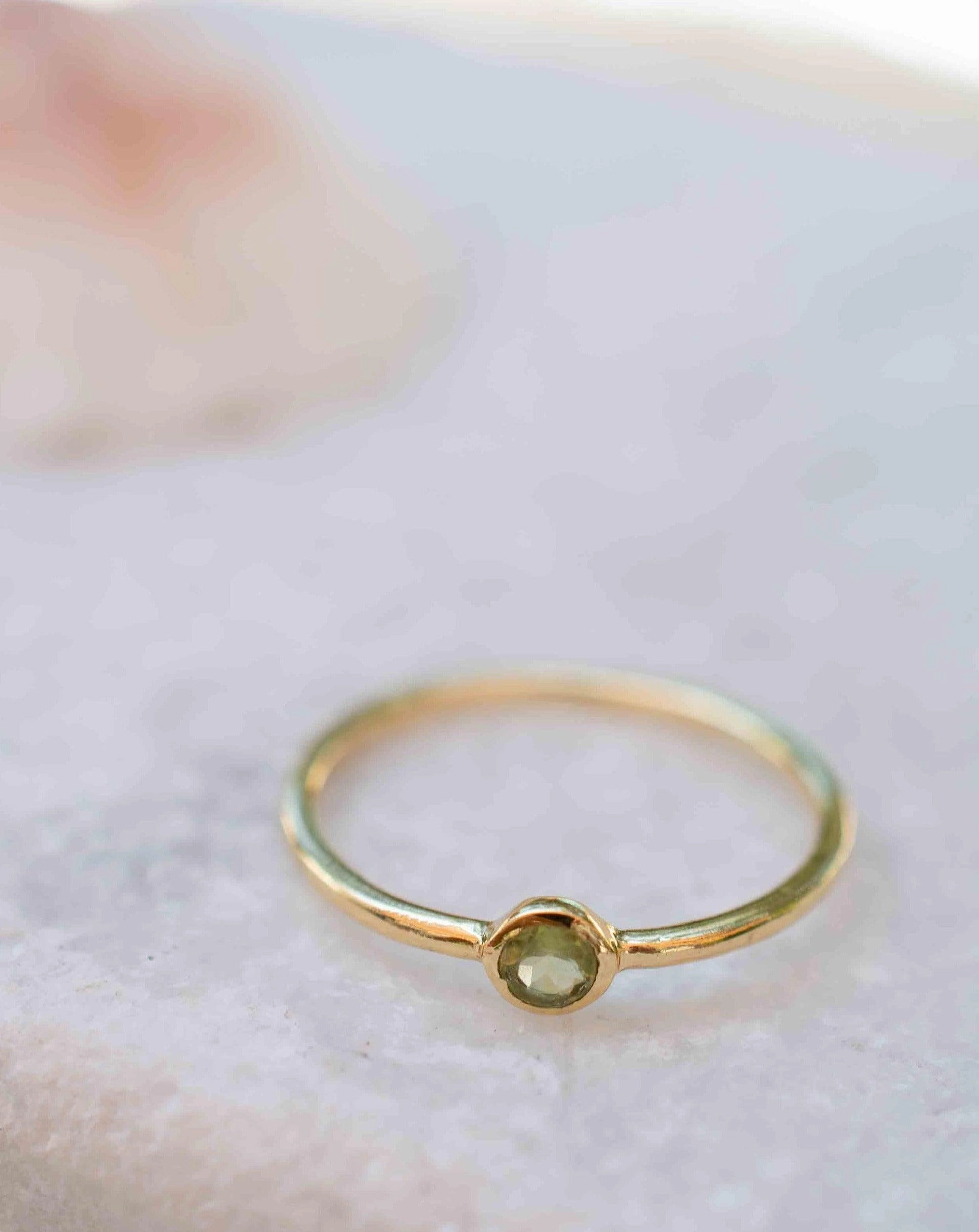 Peridot ~ Ring ~ 18k Gold Plated ~ MR327