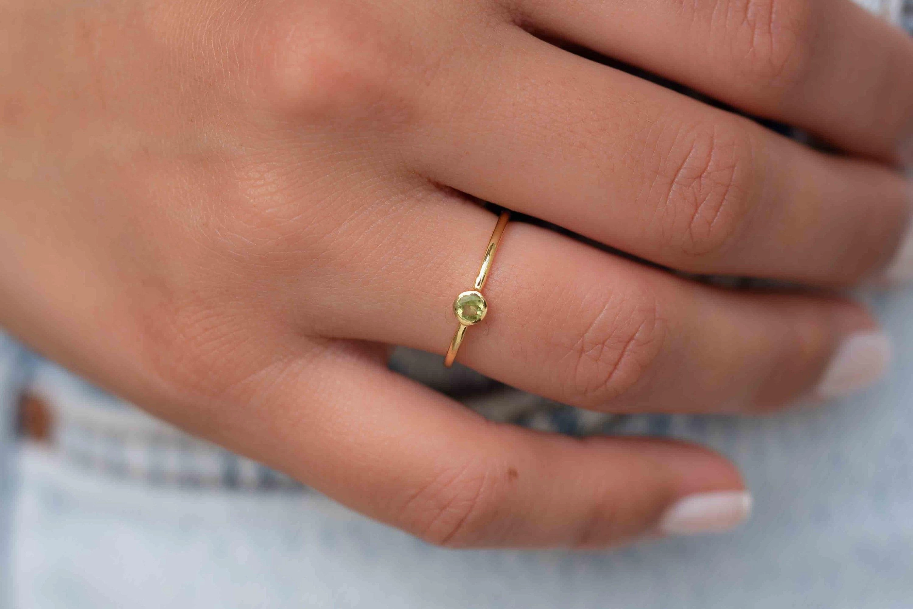Peridot ~ Ring ~ 18k Gold Plated ~ MR327