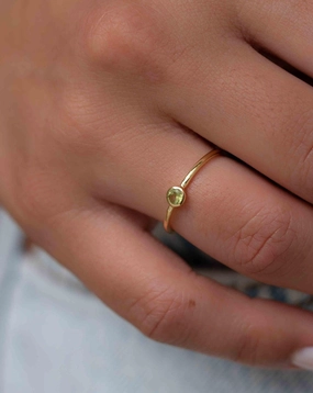 Peridot ~ Ring ~ 18k Gold Plated ~ MR327