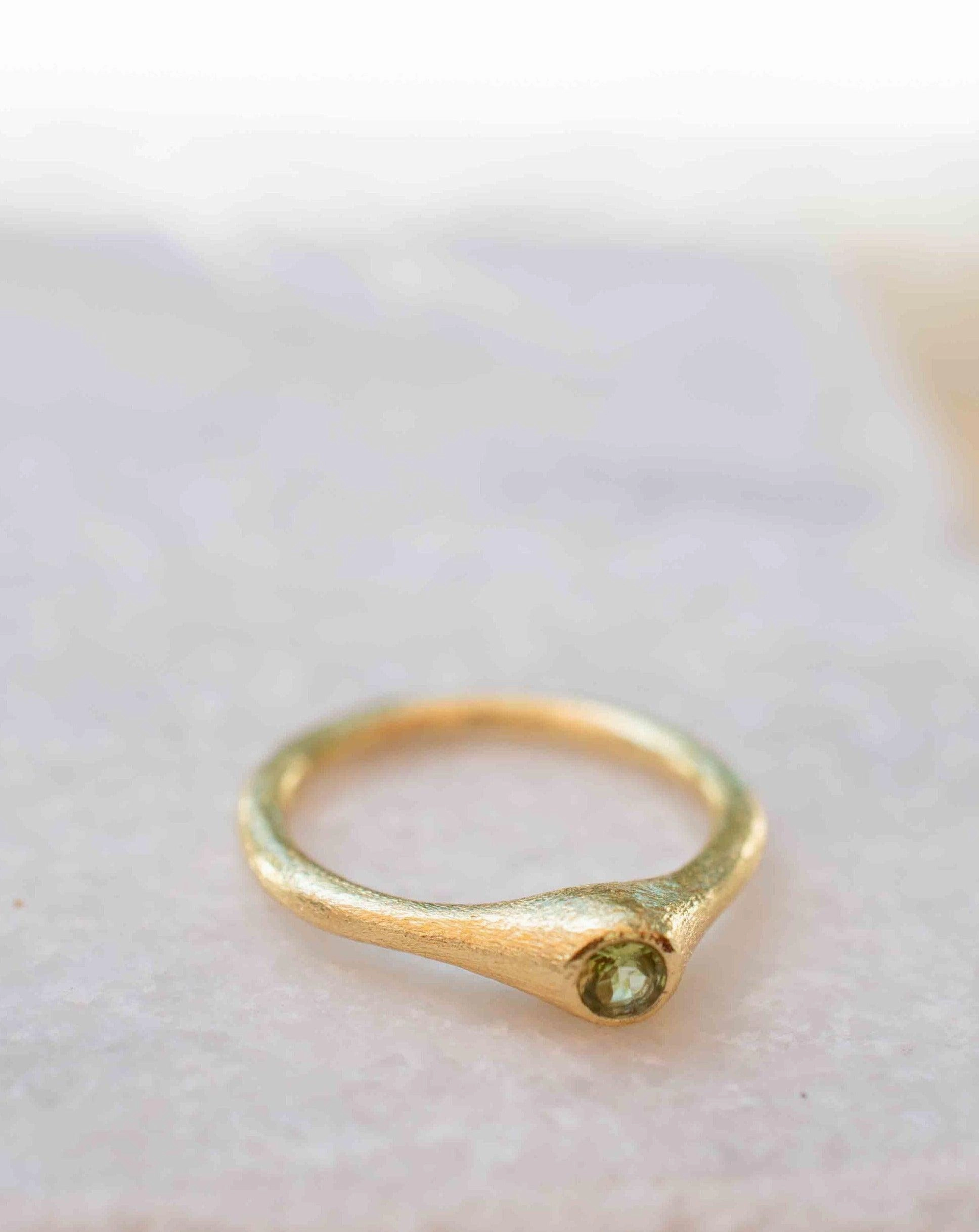 Peridot ~ Ring ~ 18k Gold Plated ~ MR330
