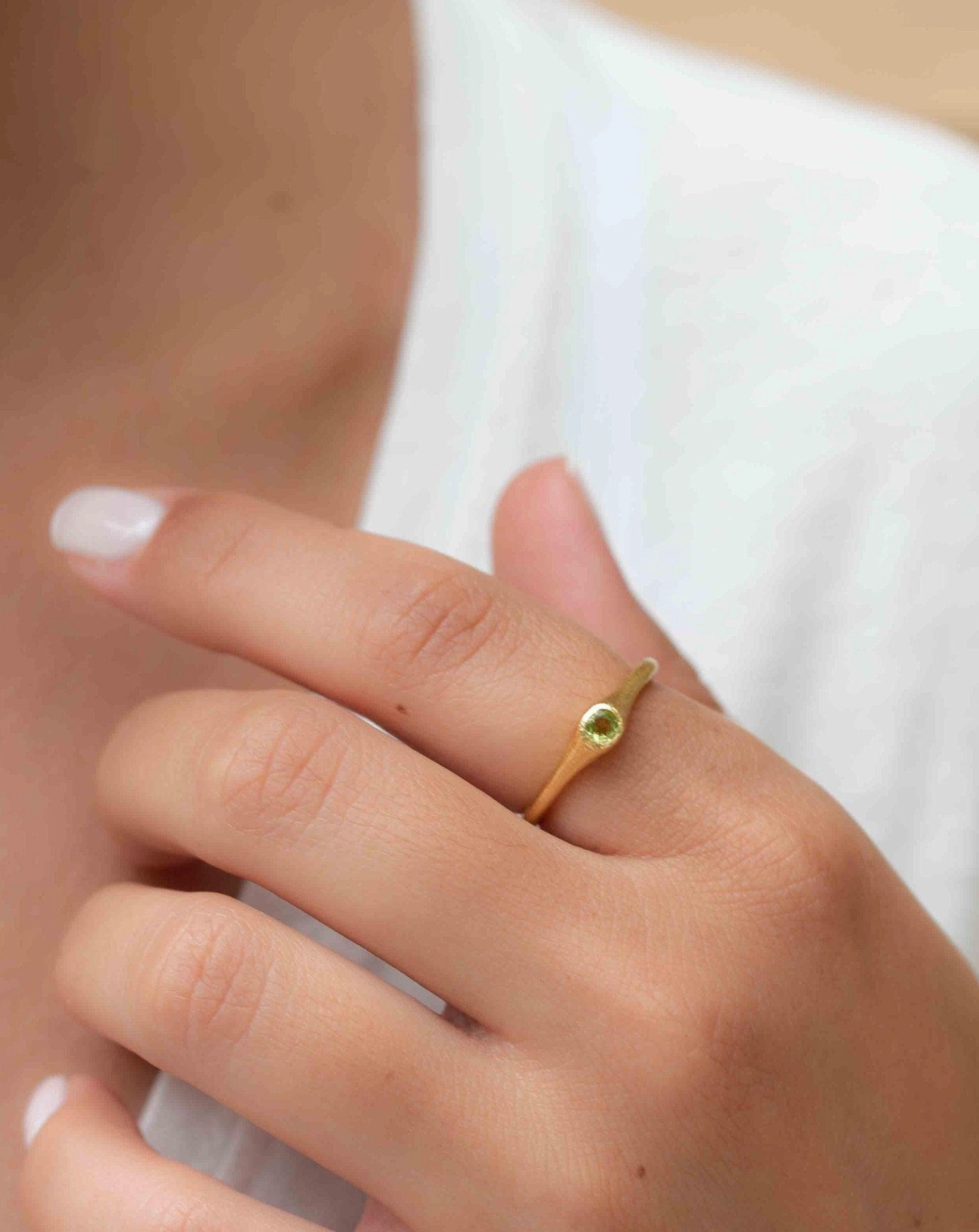 Peridot ~ Ring ~ 18k Gold Plated ~ MR330
