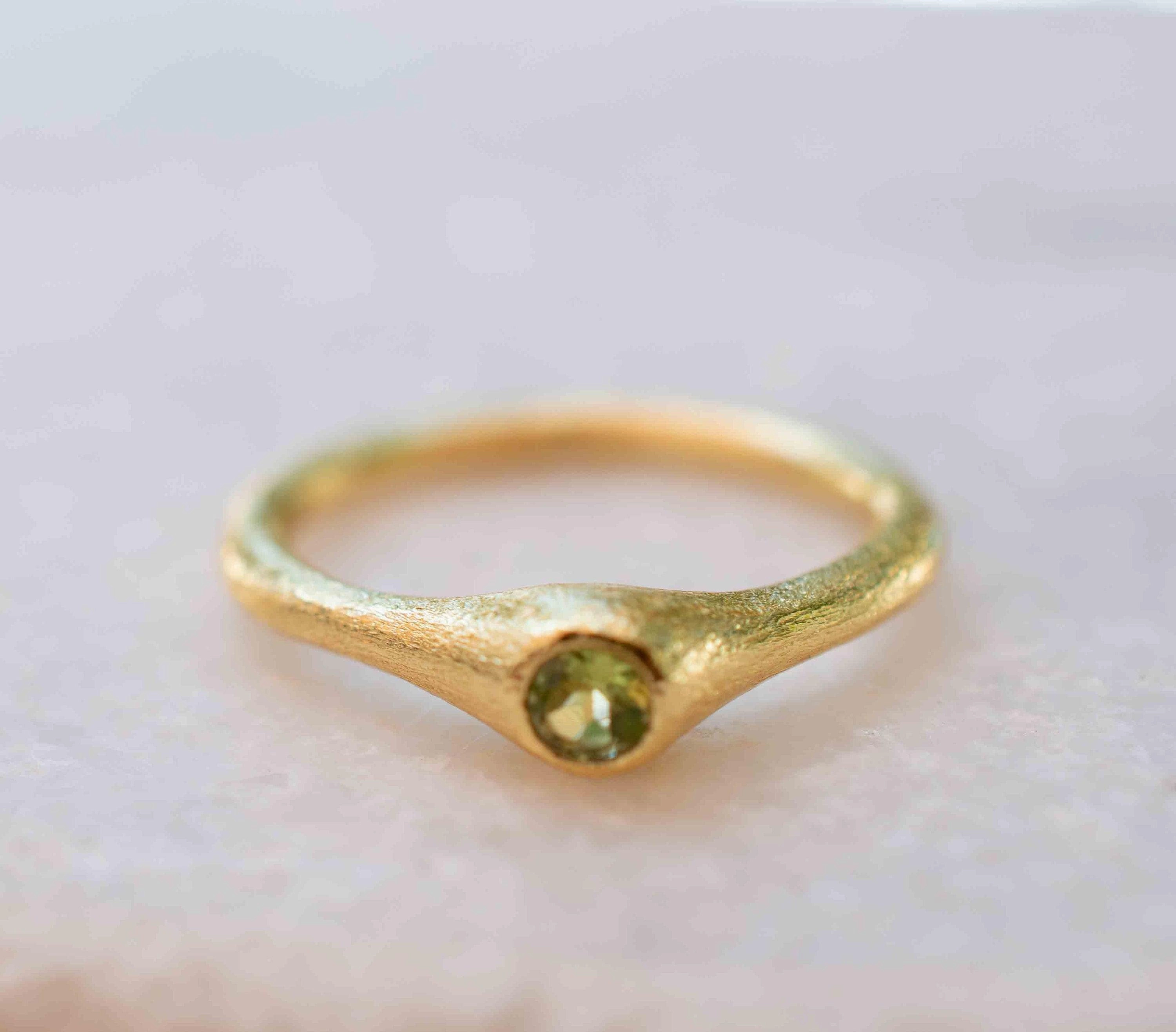 Peridot ~ Ring ~ 18k Gold Plated ~ MR330
