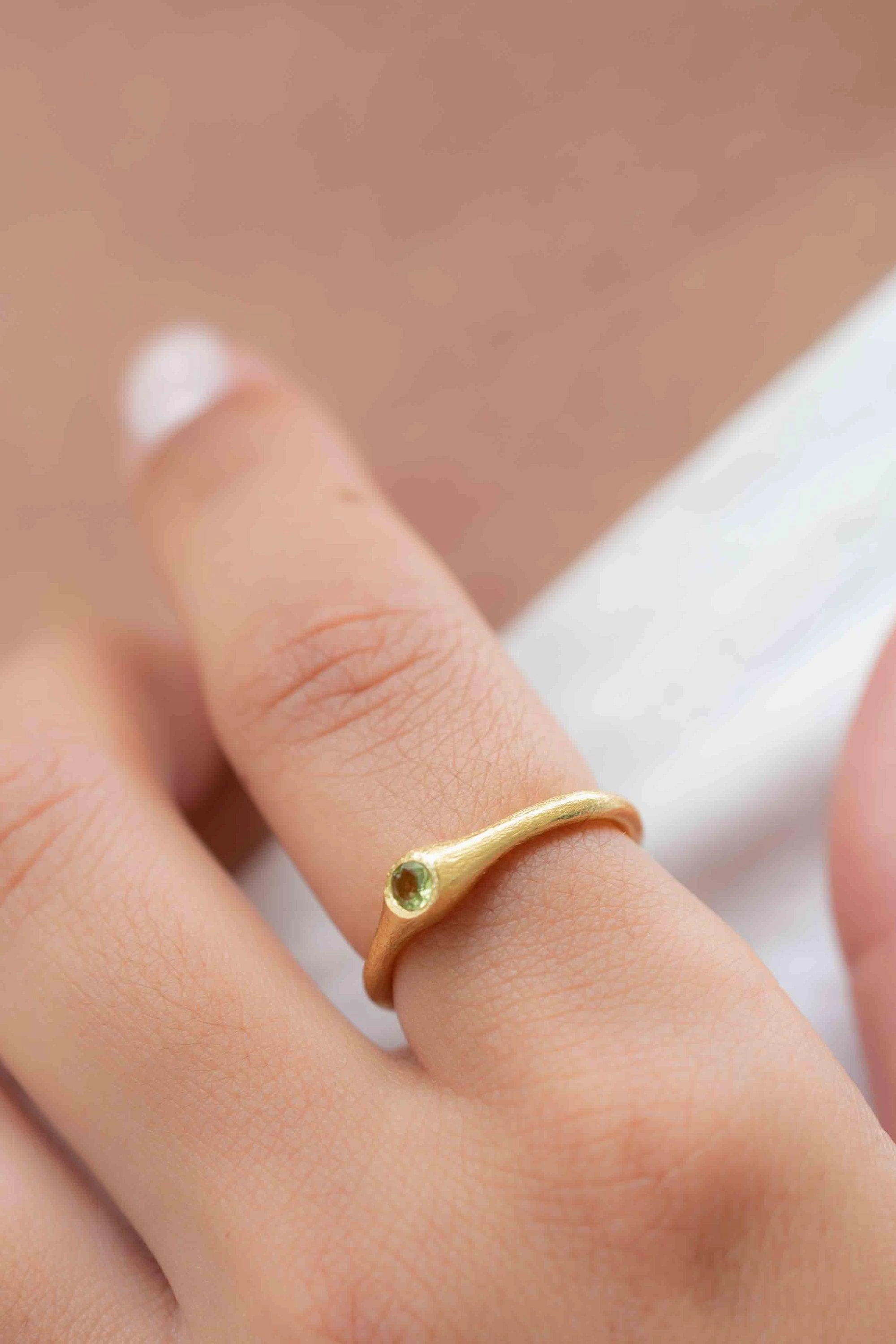 Peridot ~ Ring ~ 18k Gold Plated ~ MR330