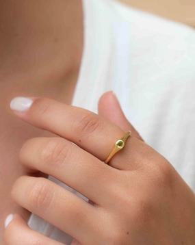 Peridot ~ Ring ~ 18k Gold Plated ~ MR330