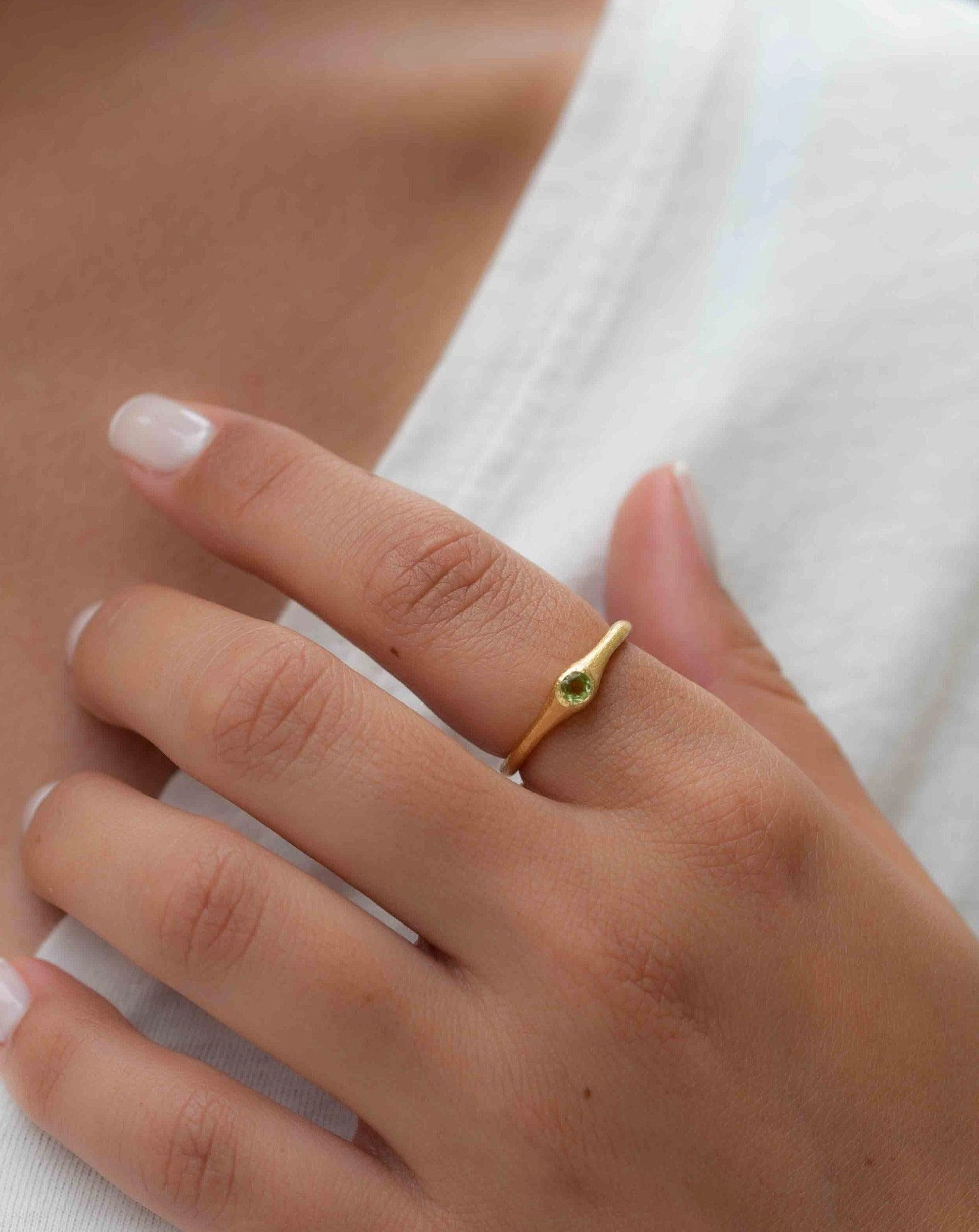 Peridot ~ Ring ~ 18k Gold Plated ~ MR330