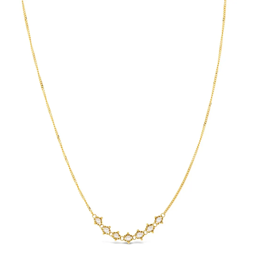 Petite Pearl Textile Necklace