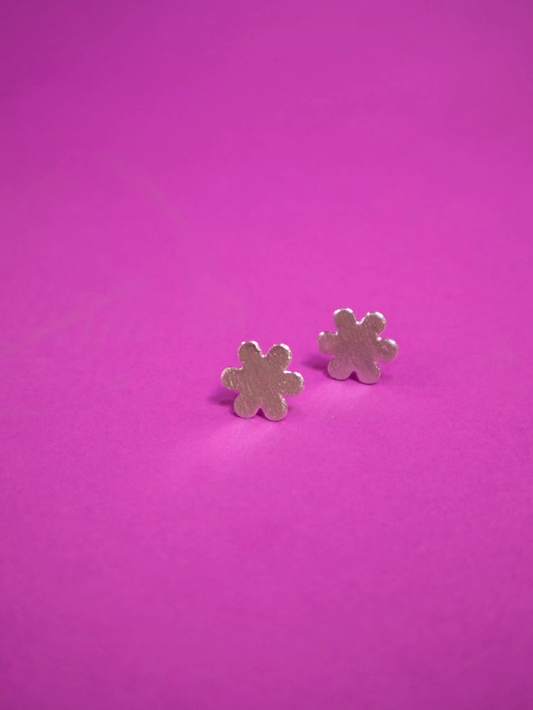 Petite Flower Studs - Silver