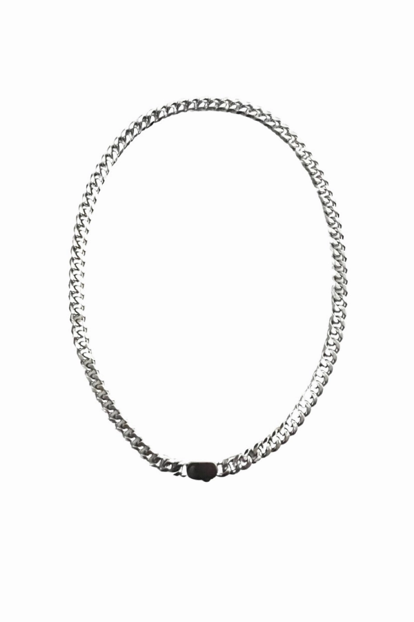 Petite ID Choker Necklace- Silver