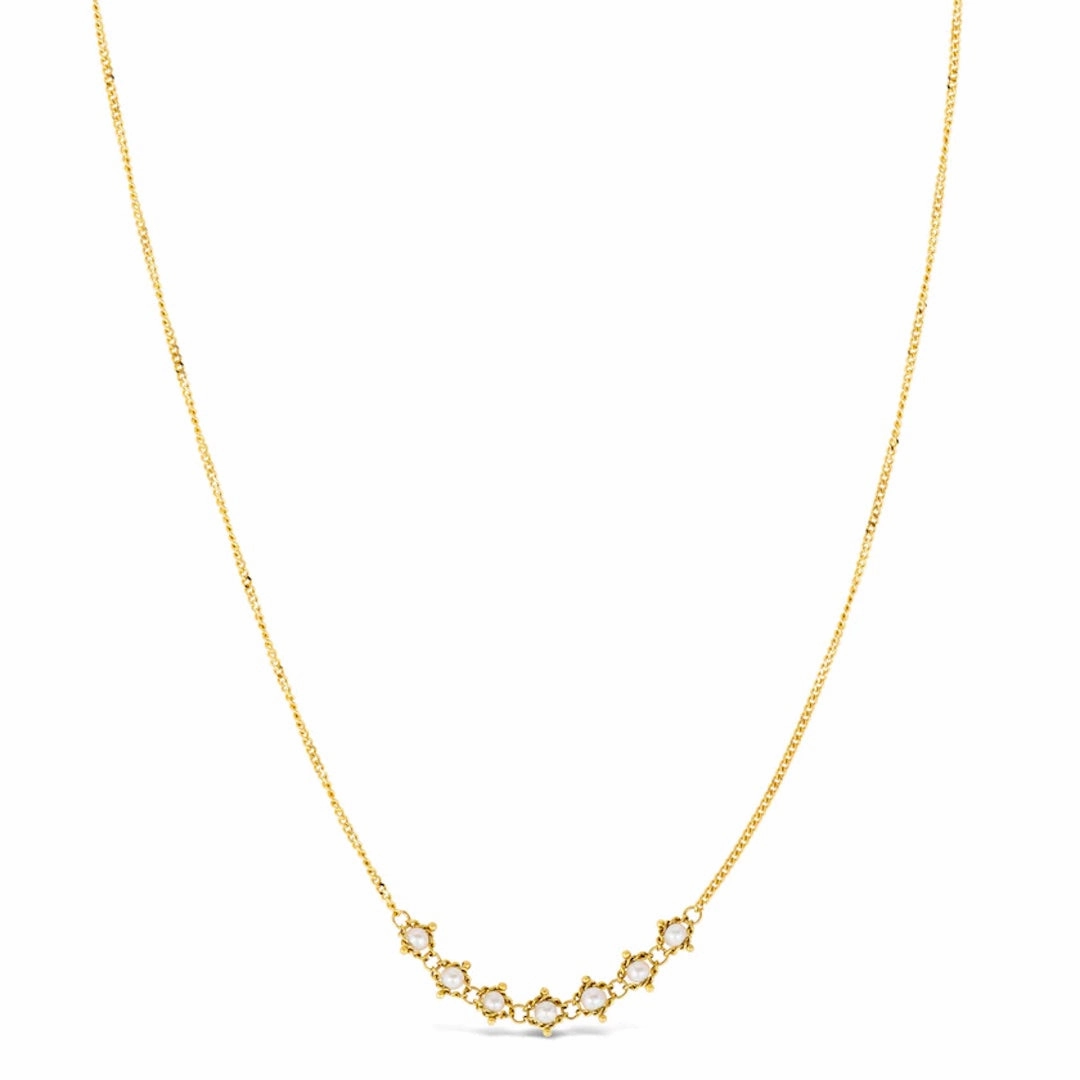 Petite Pearl Textile Necklace