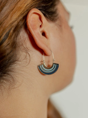 Petite Rainbow Earrings - Sky