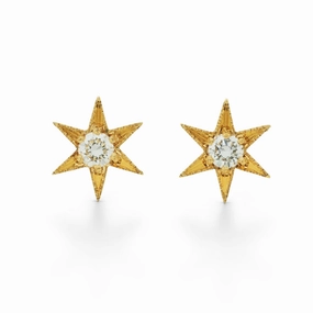Petite Six Point Star Stud Earrings