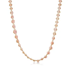 Pink Opal Woven Necklace
