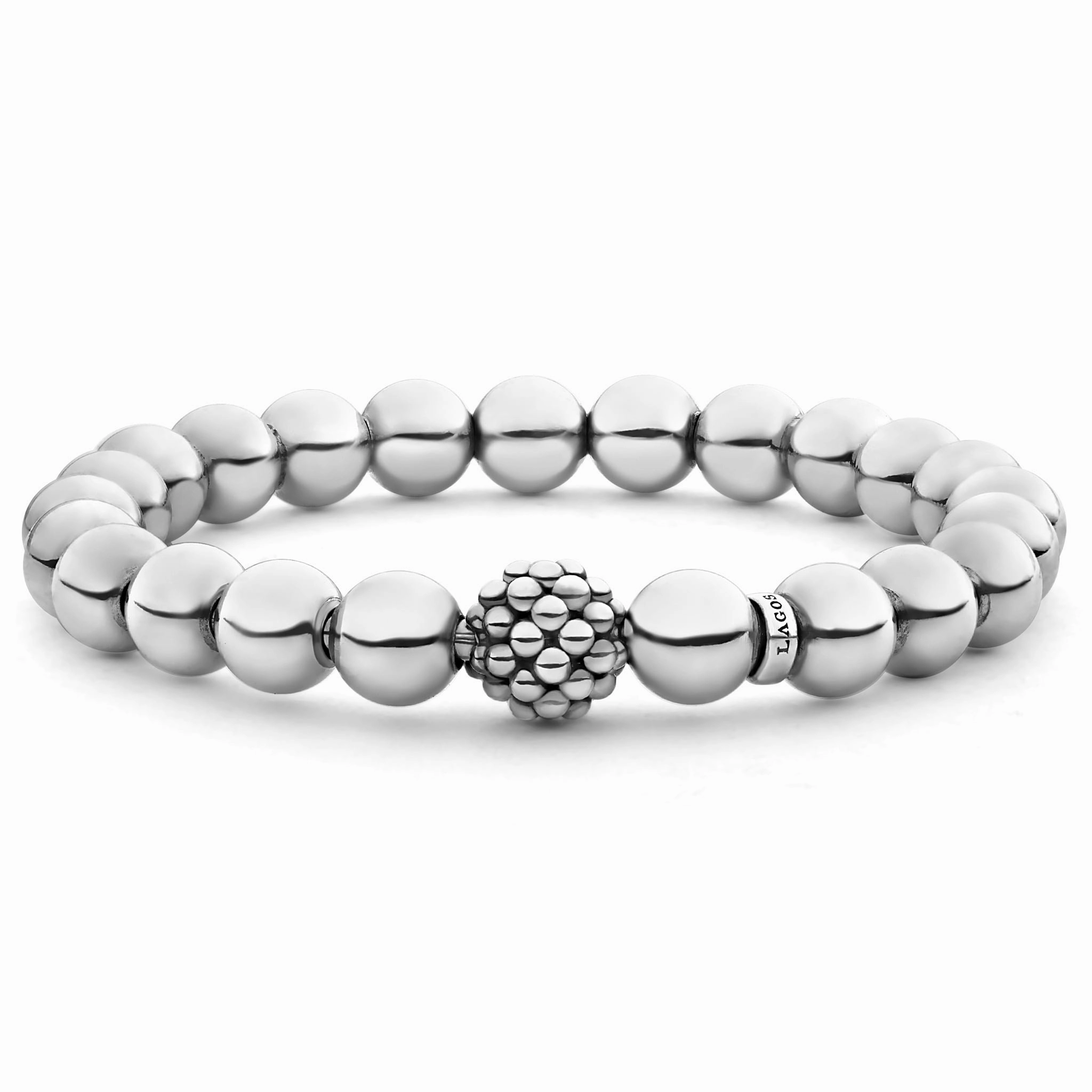 Pink Caviar Pink Ceramic and Sterling Silver Caviar Beaded Bracelet Gift Set