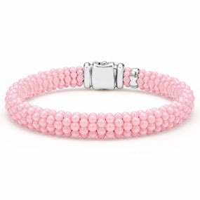 Pink Caviar Pink Ceramic Beaded Bracelet | 9mm