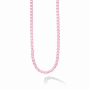 Pink Caviar Pink Ceramic Beaded Necklace | 5mm