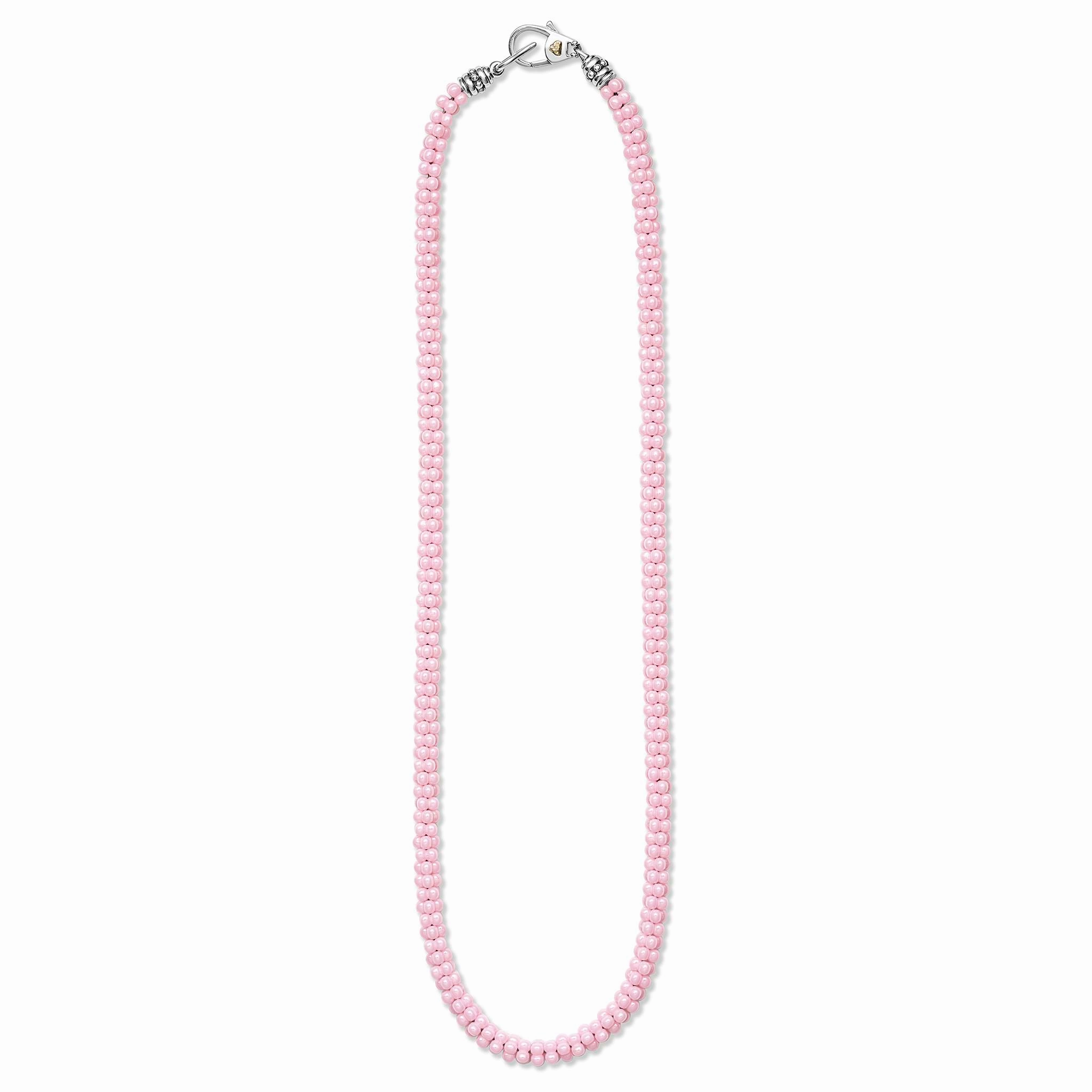 Pink Caviar Pink Ceramic Beaded Necklace | 5mm