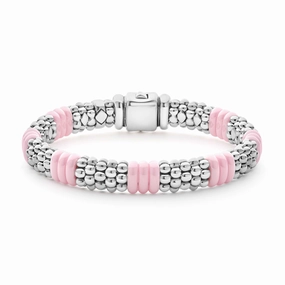 Pink Caviar Pink Ceramic Caviar Beaded Bracelet | 9mm