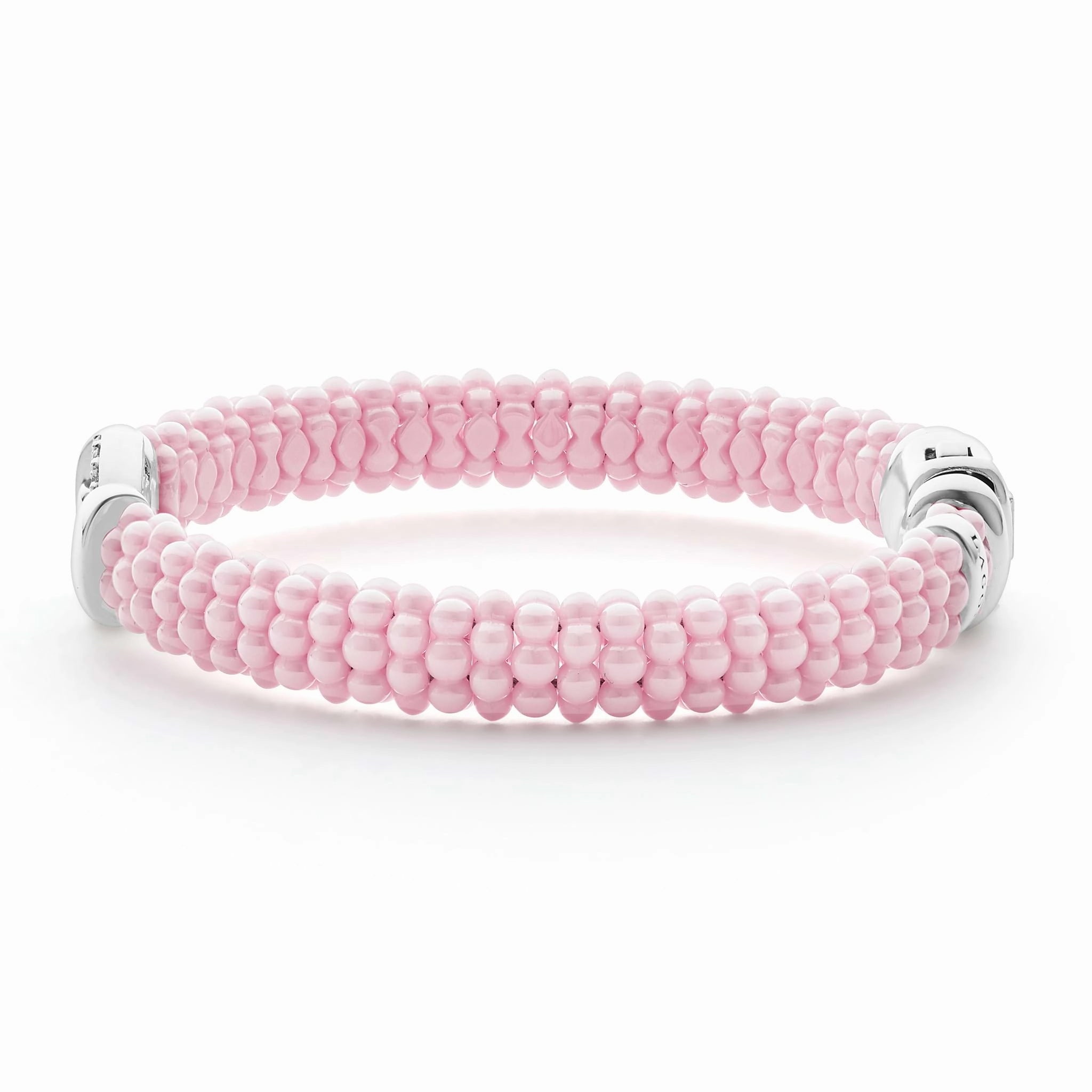 Pink Caviar Pink Ceramic Diamond Circle Bracelet | 9mm