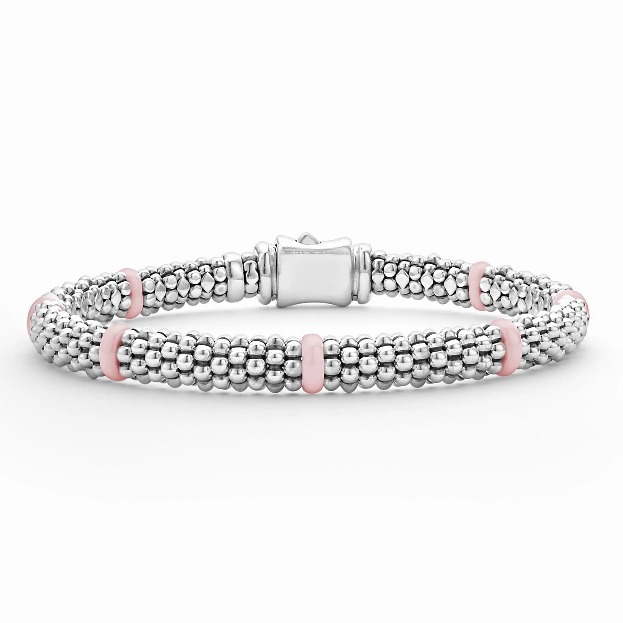 Pink Caviar Pink Ceramic Station Caviar Bracelet | 6mm