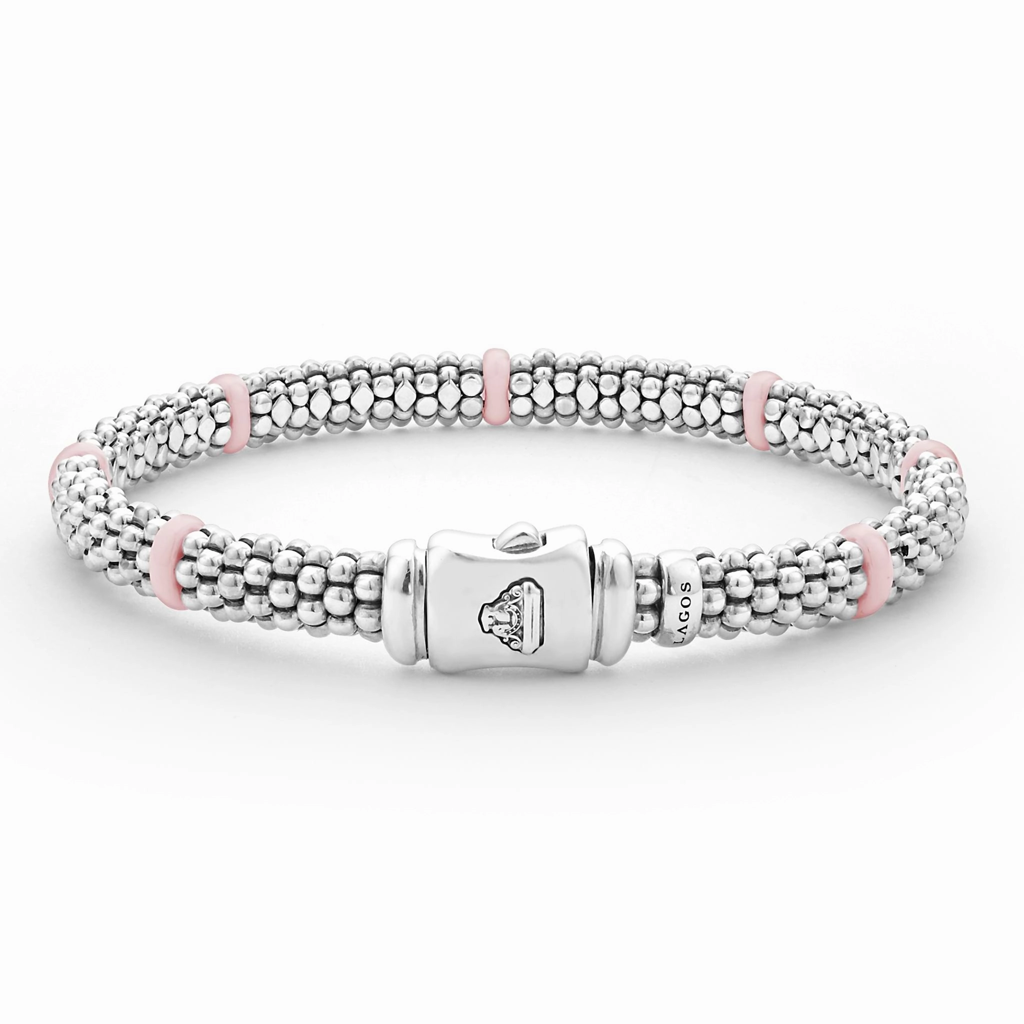 Pink Caviar Pink Ceramic Station Caviar Bracelet | 6mm