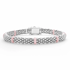 Pink Caviar Pink Ceramic Station Caviar Bracelet | 6mm