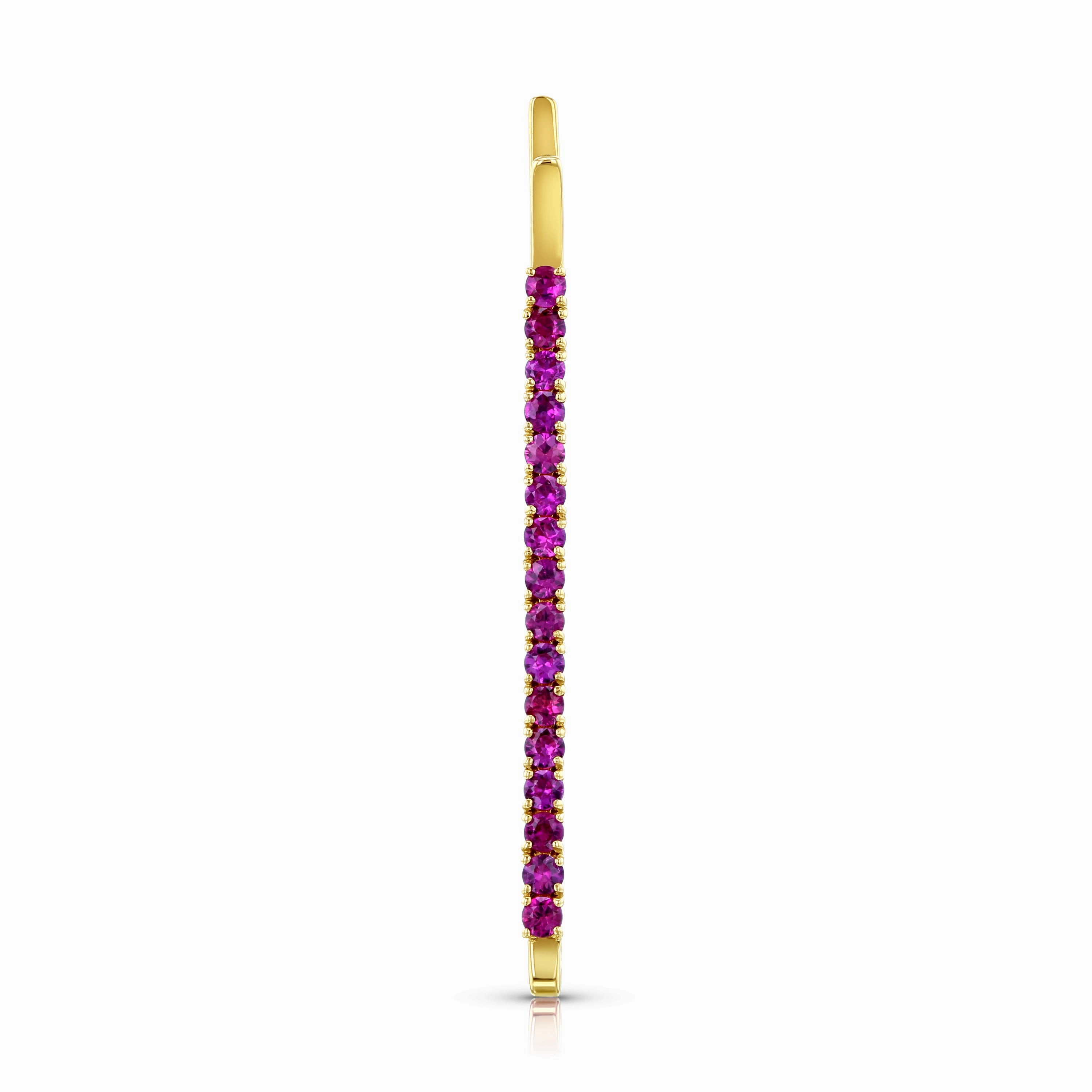 Pink Sapphire & Yellow Gold Hair Pin