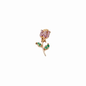 PInk Sapphire Rose Charm