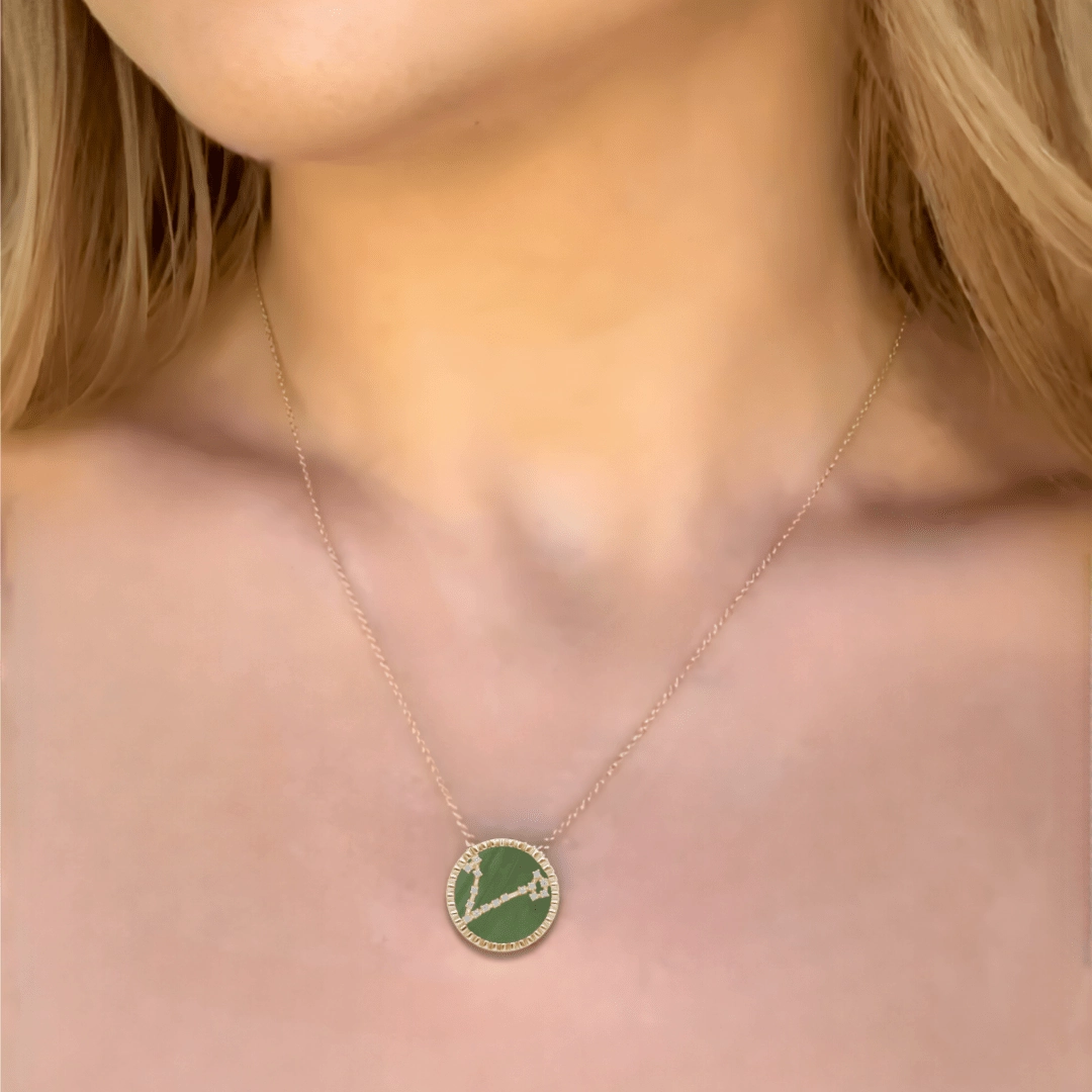 Pisces Necklace, 18k Gold