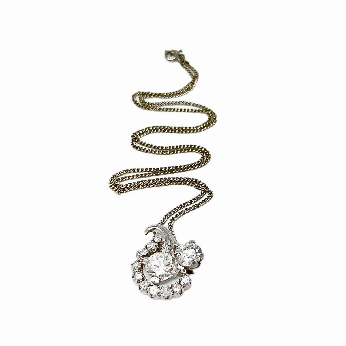 Platinum and 14K White Gold Diamond Pendant
