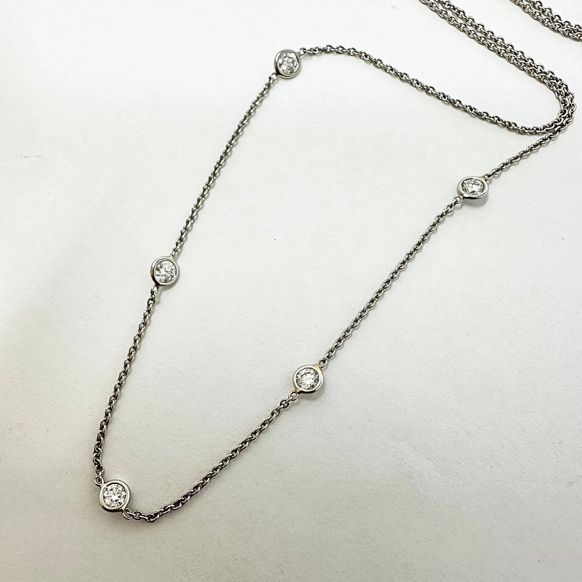 Platinum Diamond by the Yard Necklace