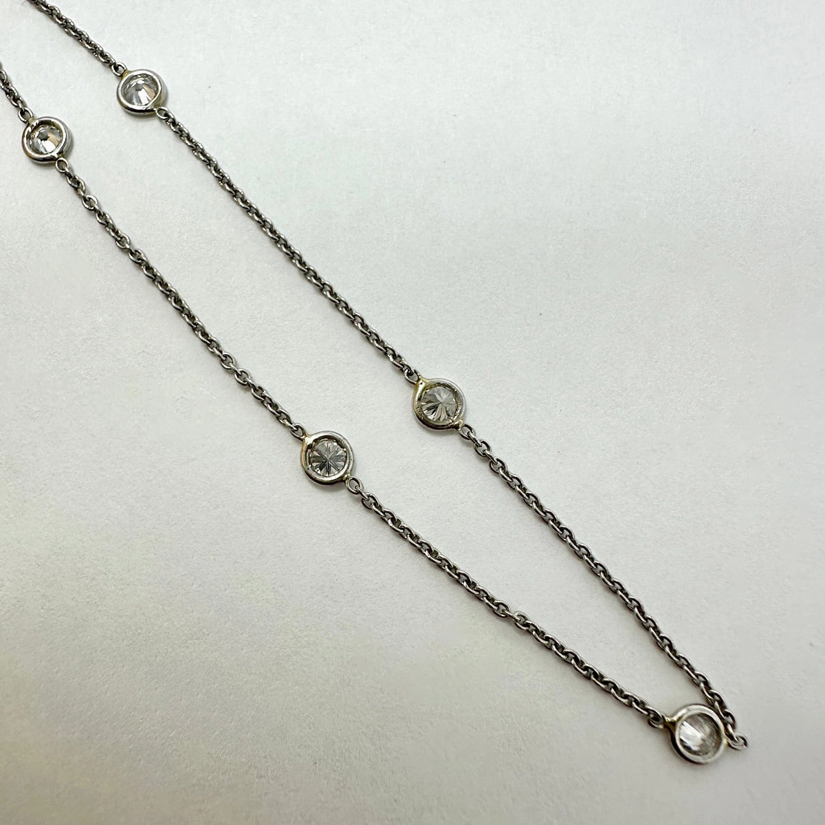 Platinum Diamond by the Yard Necklace