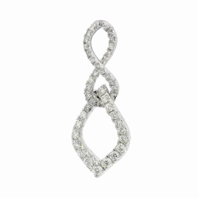 Platinum Natural Diamonds Free Form Pendant