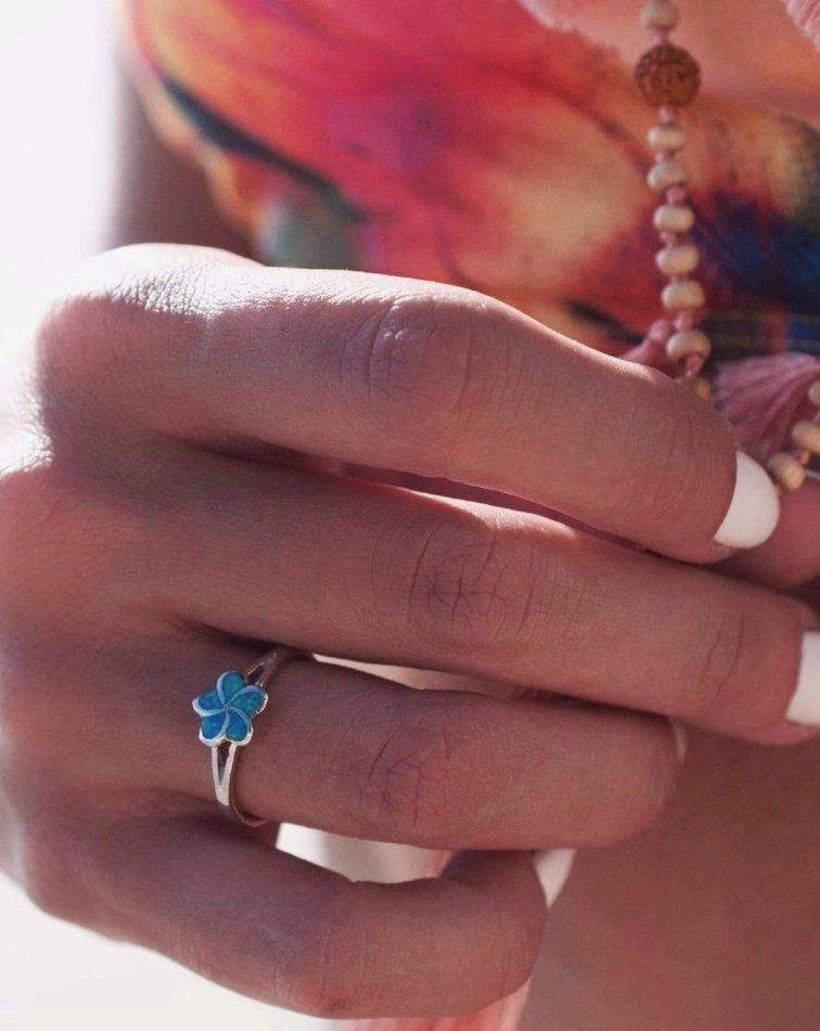 Quinns Blue Opal Ring ~Sterling Silver 925~ SMR051