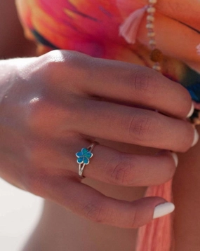 Quinns Blue Opal Ring ~Sterling Silver 925~ SMR051
