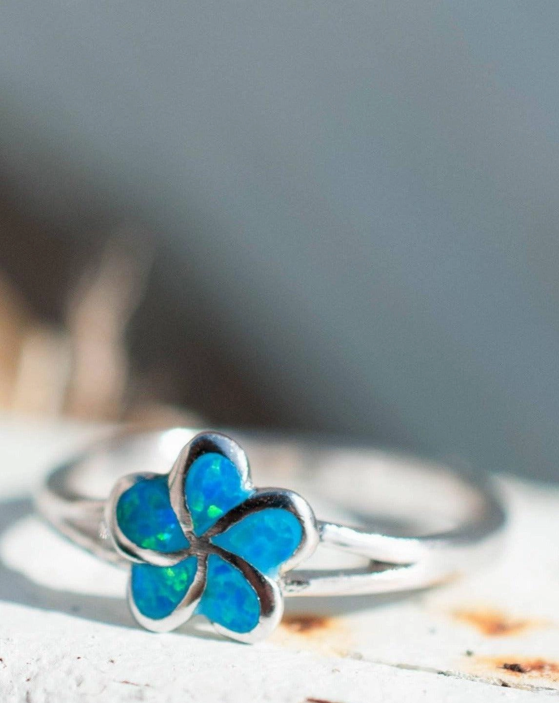 Quinns Blue Opal Ring ~Sterling Silver 925~ SMR051