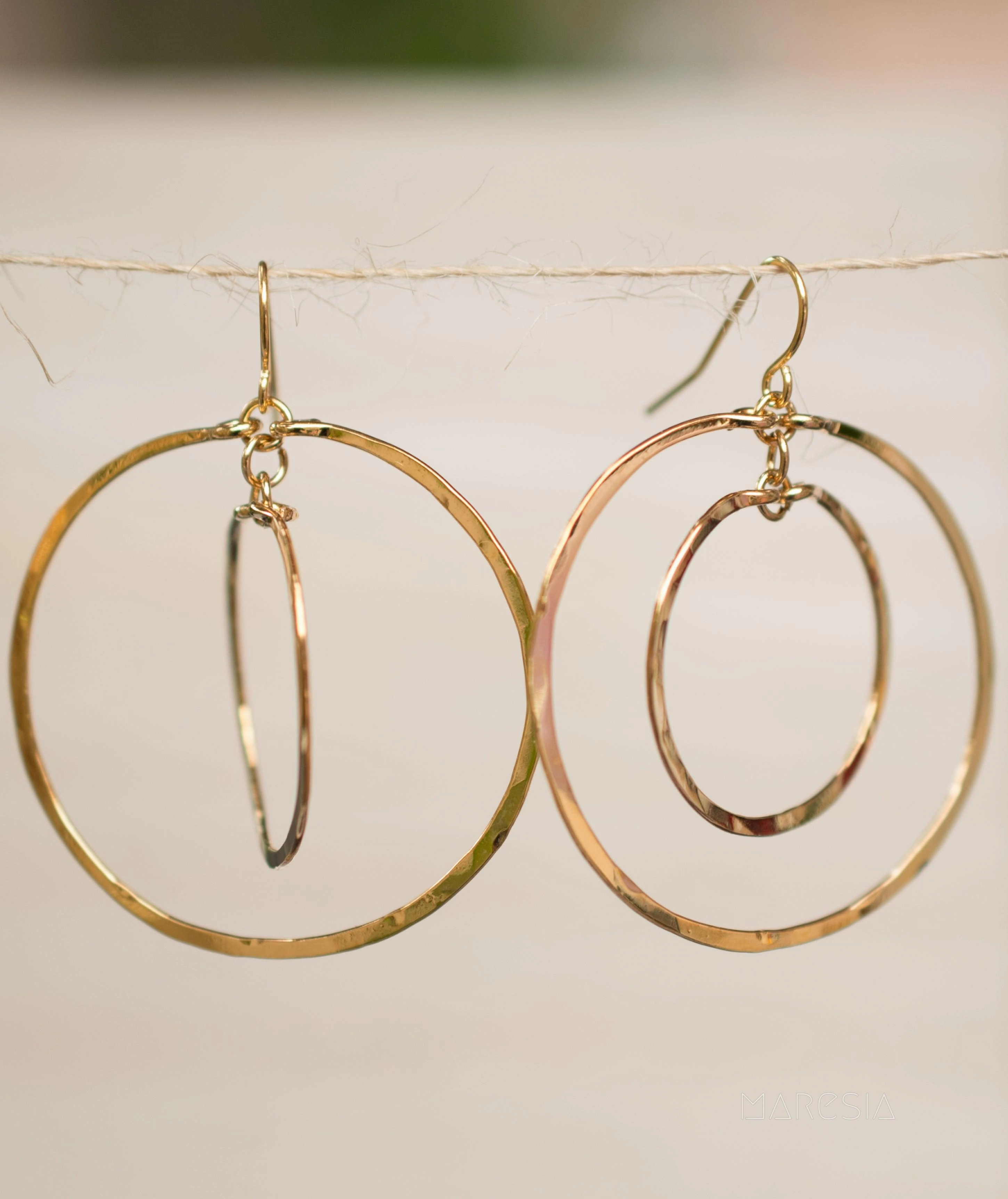 Rafaella Double Circle Earrings ~Gold Plated or Silver Plated ~ SME017