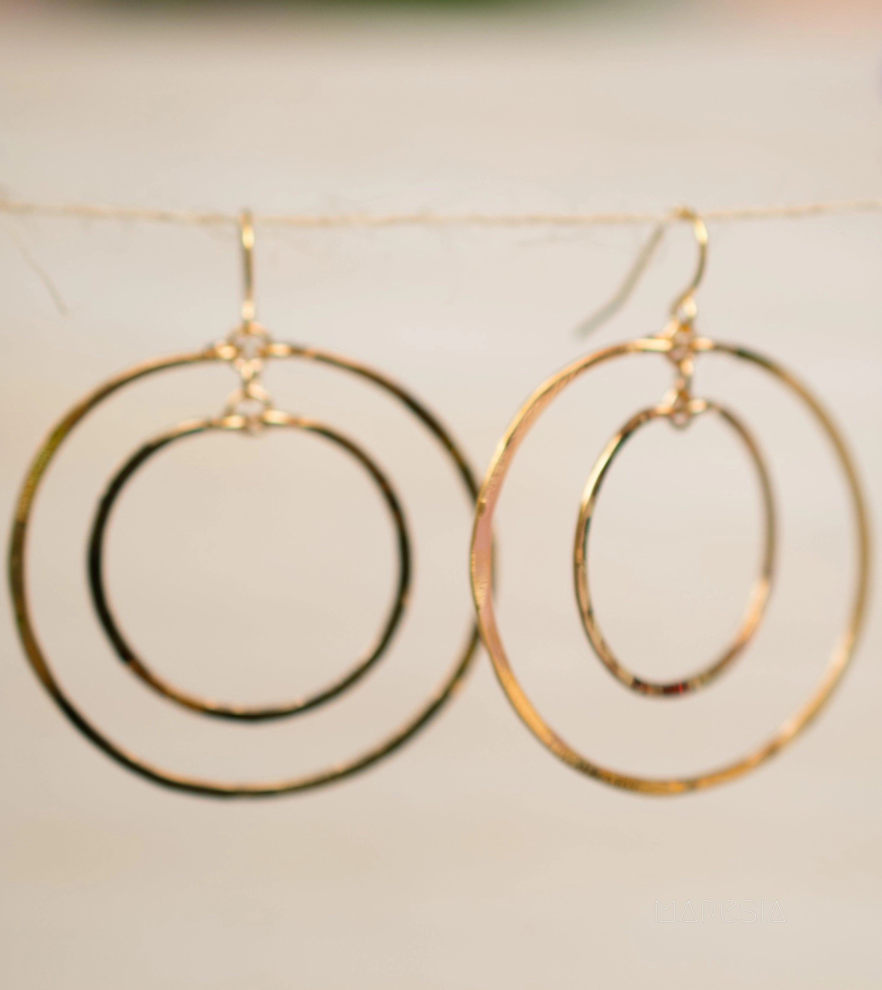 Rafaella Double Circle Earrings ~Gold Plated or Silver Plated ~ SME017