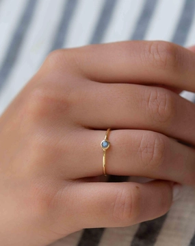 Rainbow Labradorite ~ Ring ~ 18k Gold Plated ~ MR329
