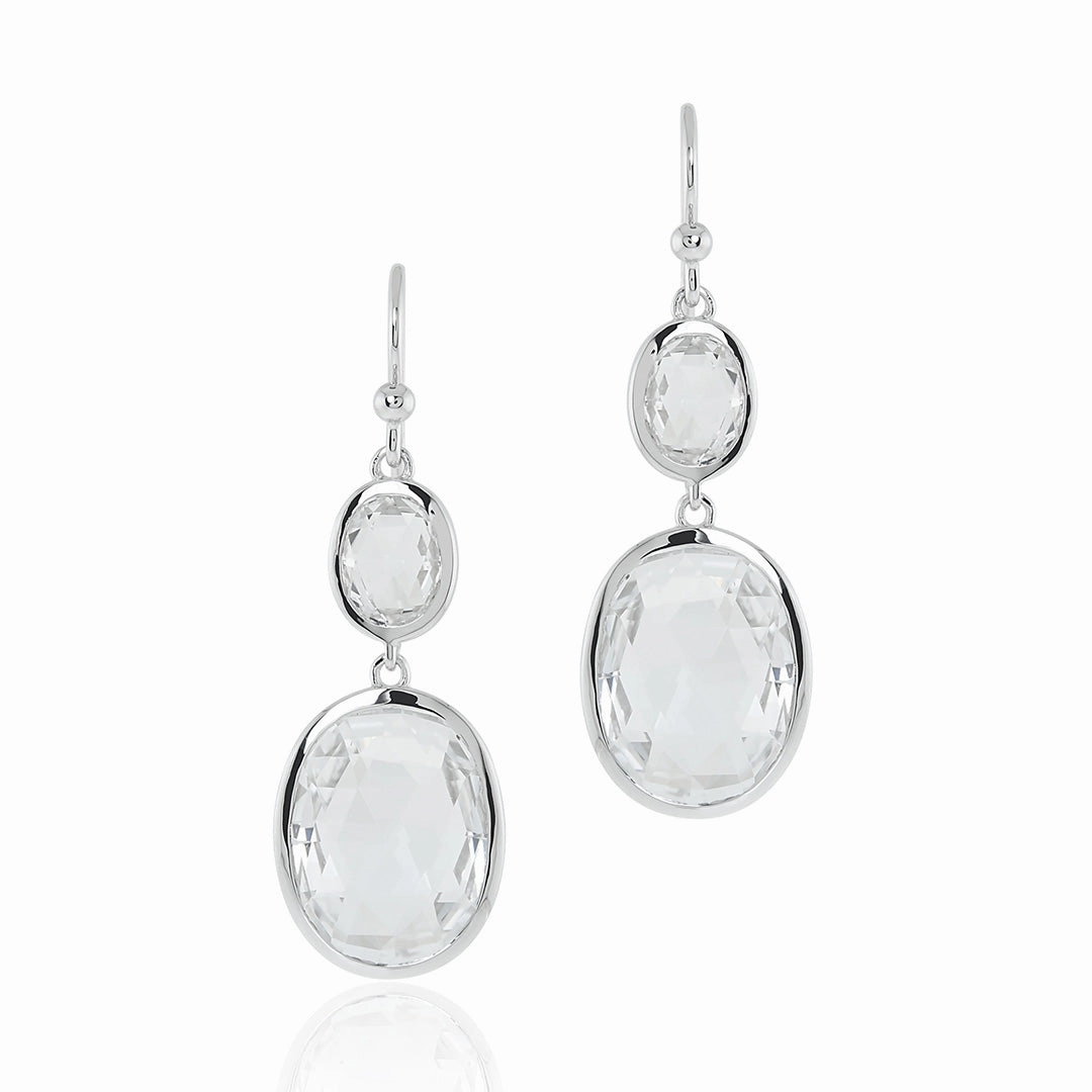 Raindrop Earrings in White Topaz