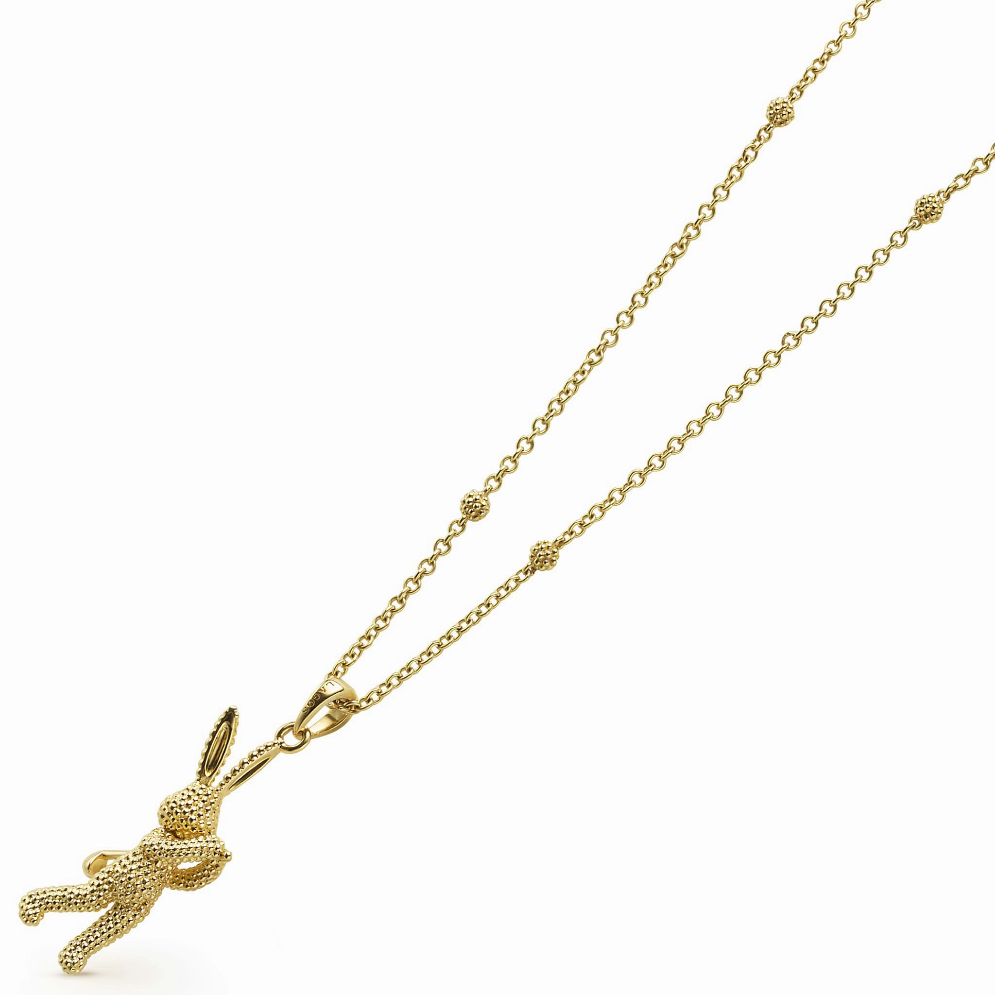 Rare Wonders 18K Gold Golf Karat Pendant Necklace