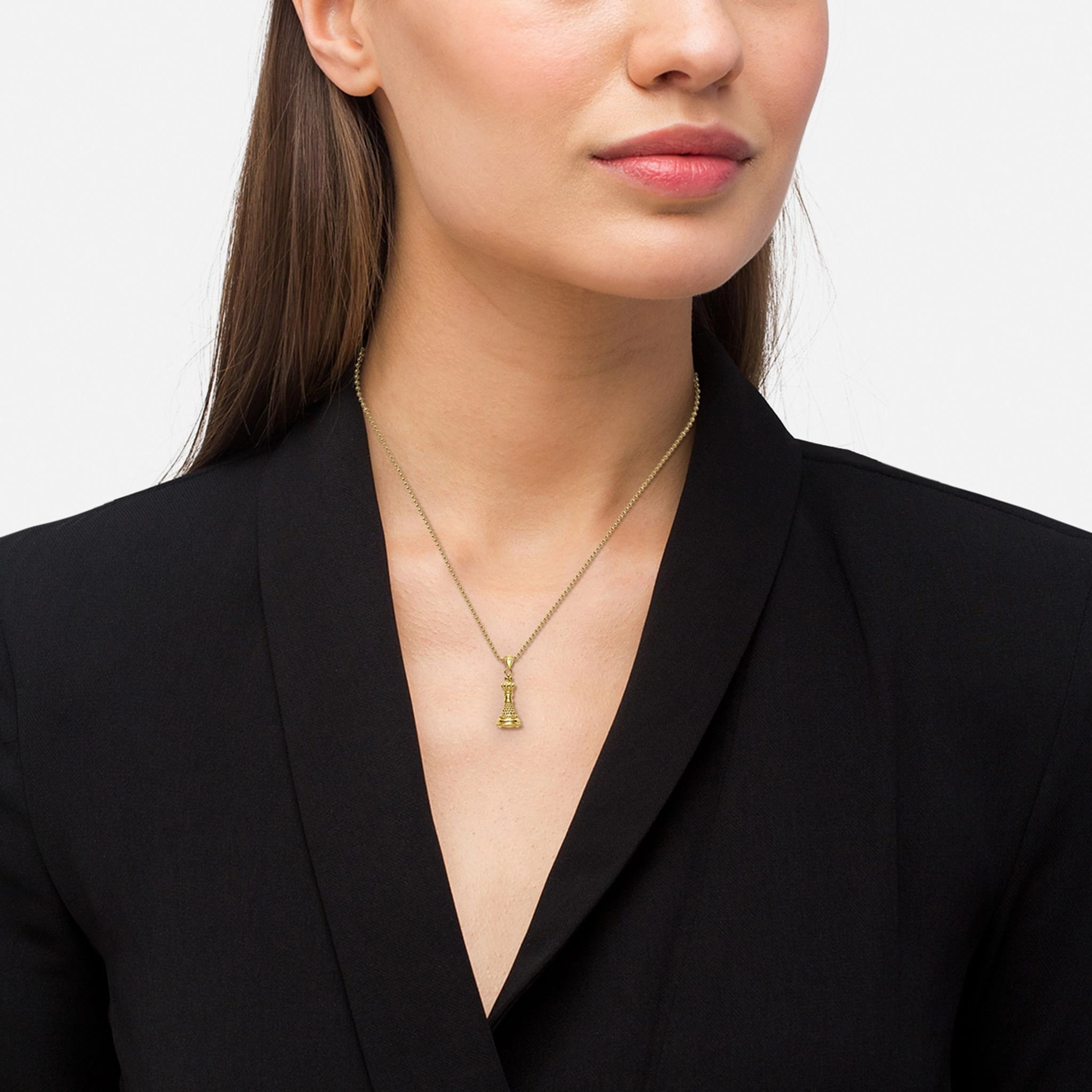 Rare Wonders 18K Gold King Pendant Necklace