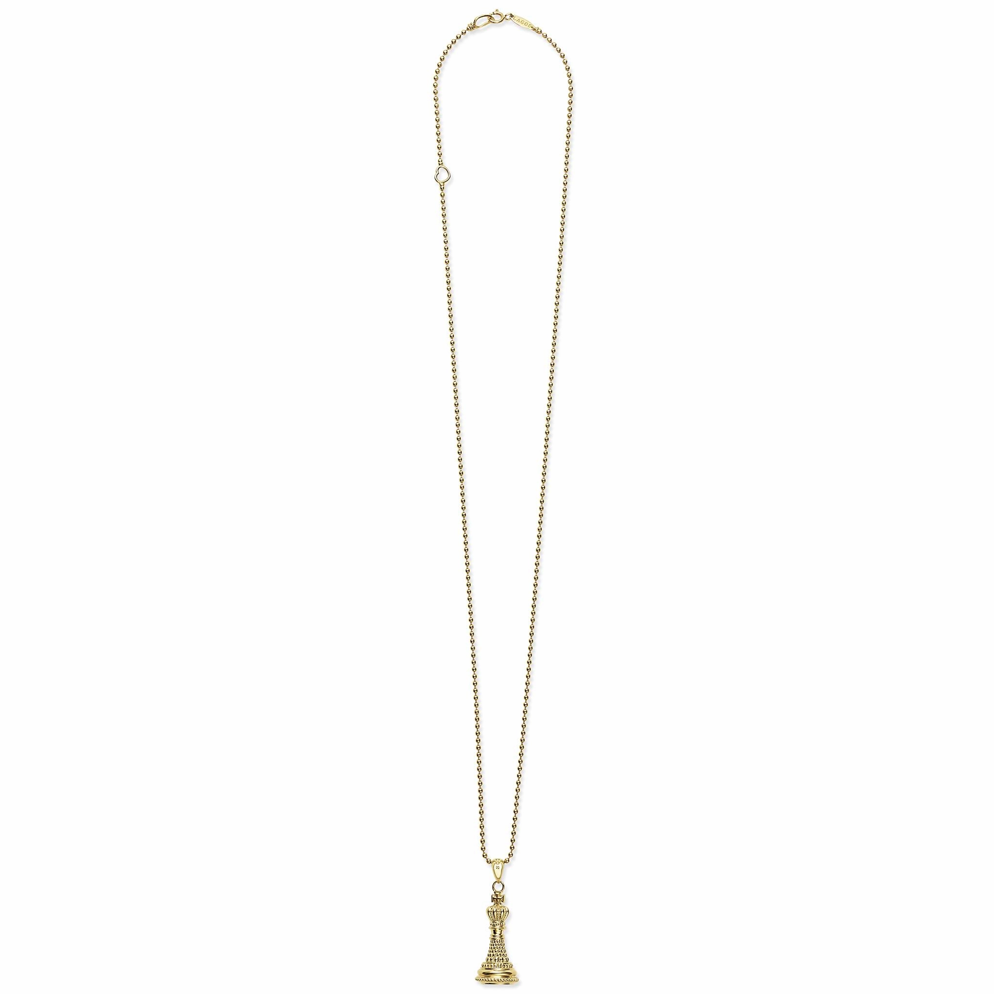 Rare Wonders 18K Gold King Pendant Necklace