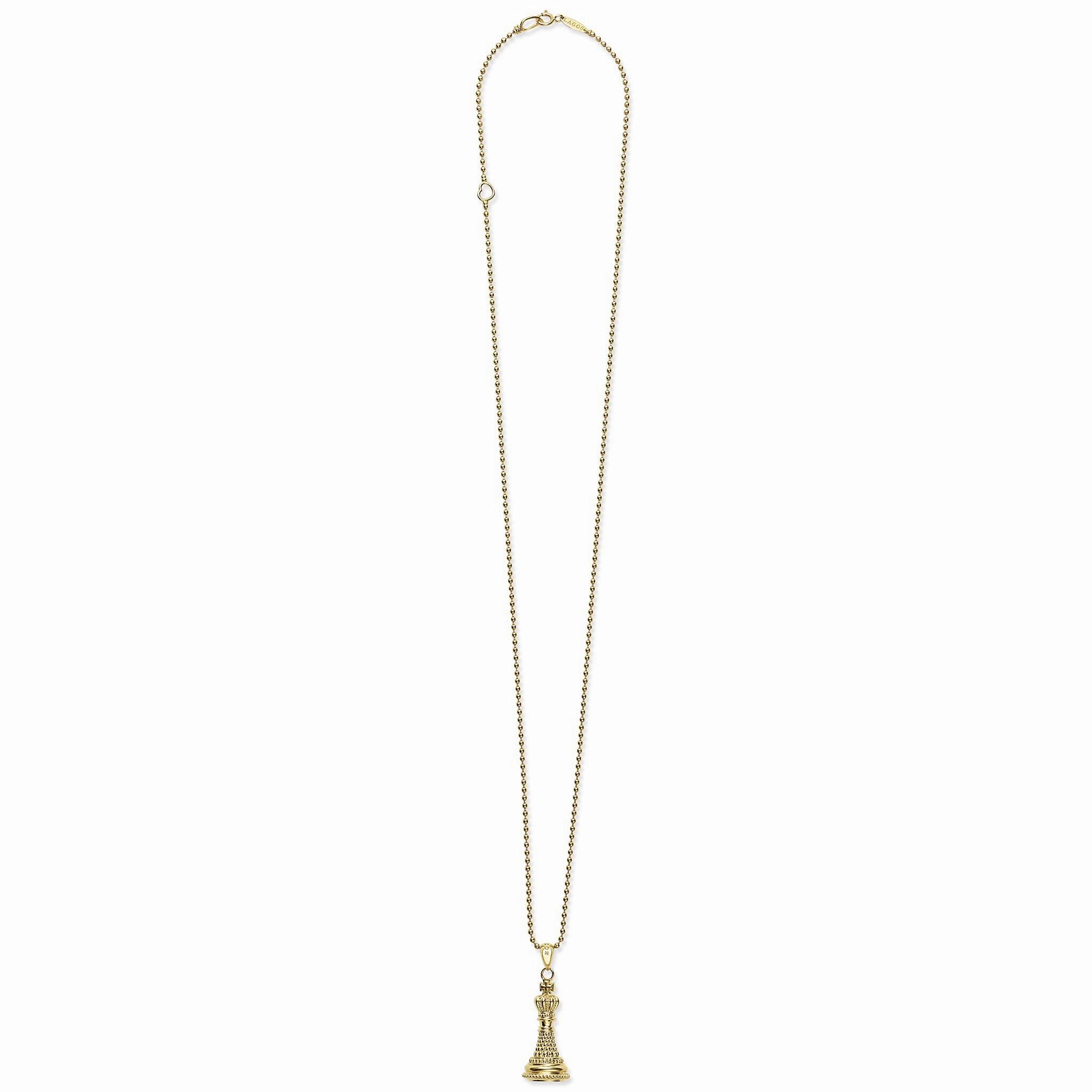 Rare Wonders 18K Gold King Pendant Necklace