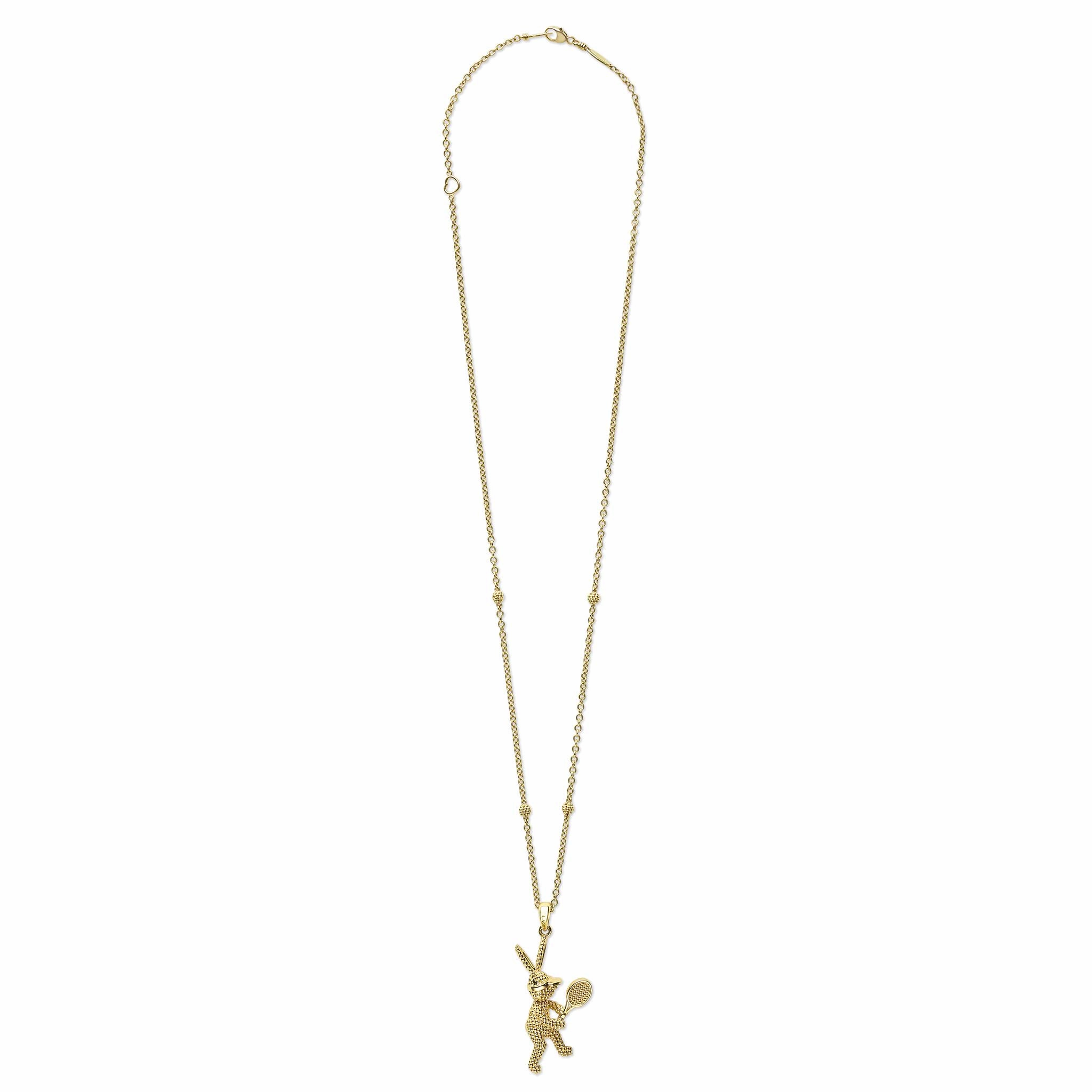 Rare Wonders 18K Gold Tennis Karat Pendant Necklace