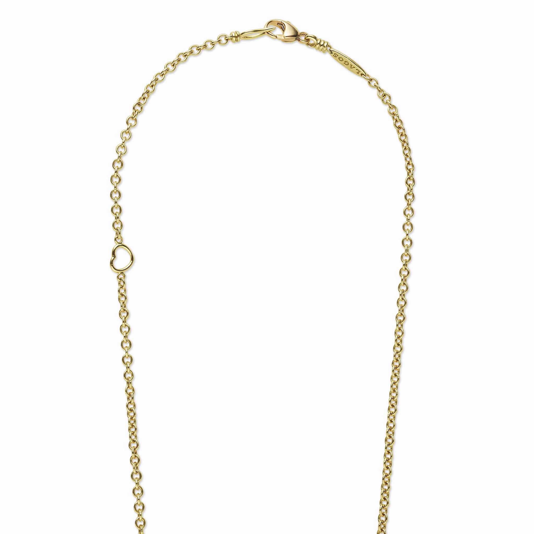 Rare Wonders 18K Gold Tennis Karat Pendant Necklace