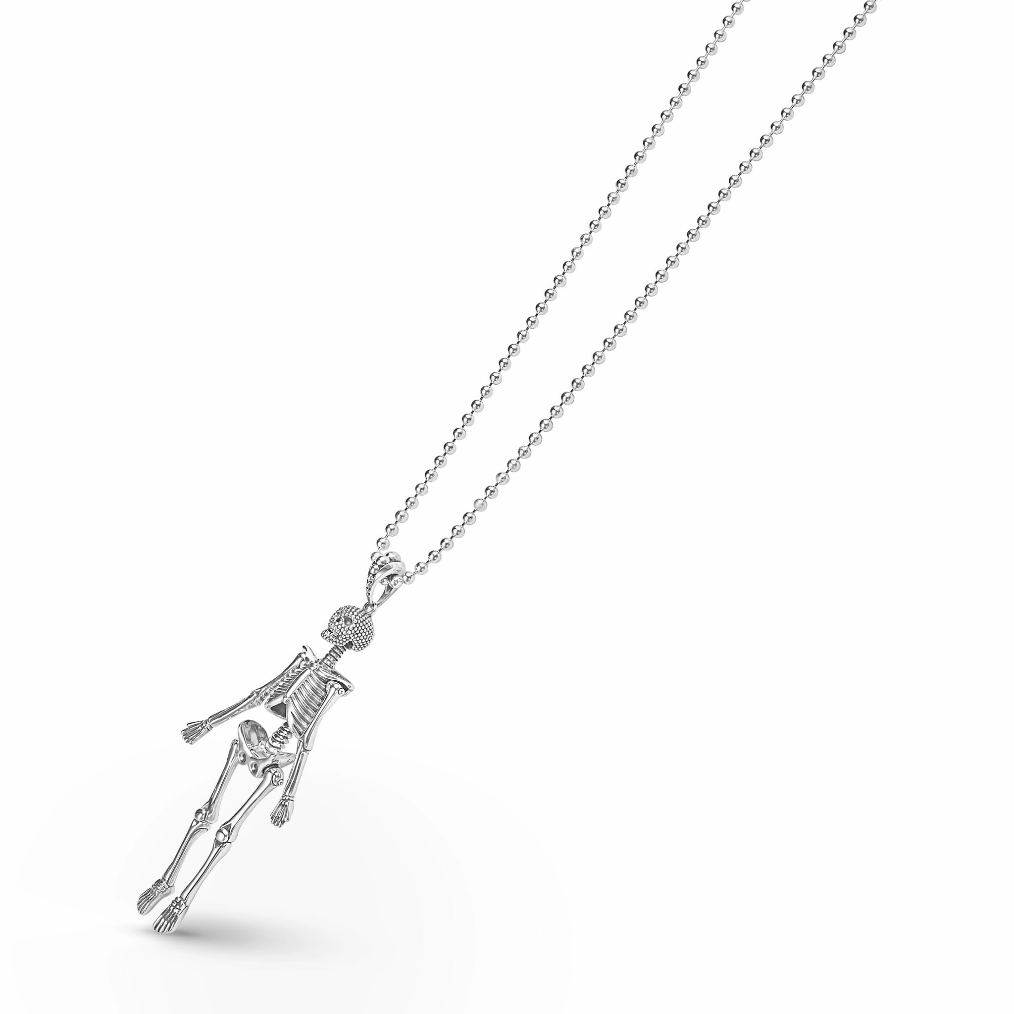 Rare Wonders Caviar Skeleton Pendant Necklace